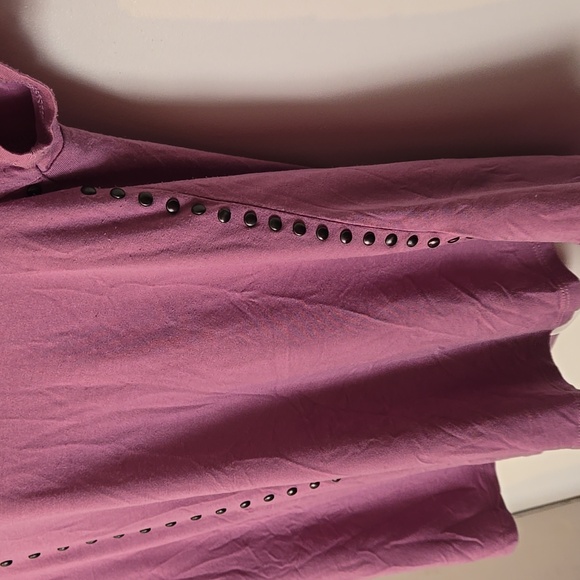 Idyllwind by Miranda Lambert Purple Black Studs Blouse Size XXL - Picture 2 of 7
